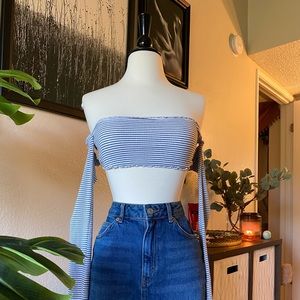 Off the shoulder long sleeve top